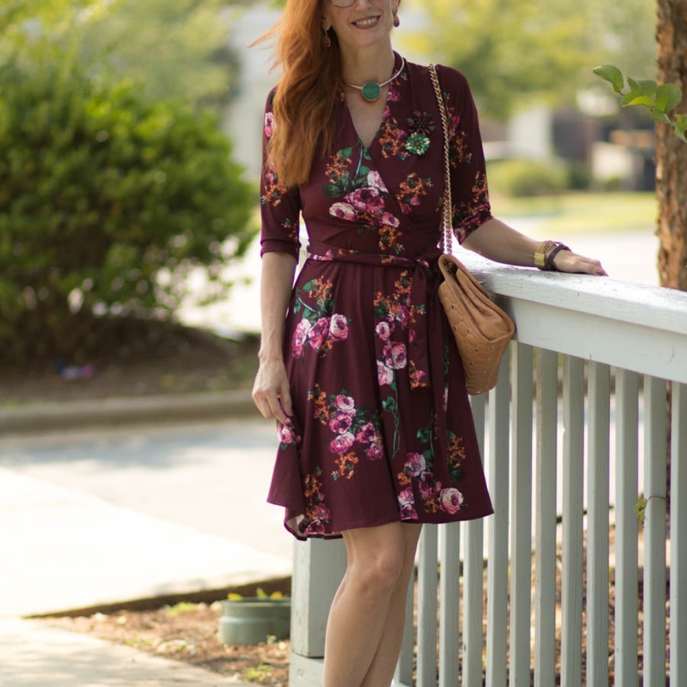 Karina Wrap Floral  Dress